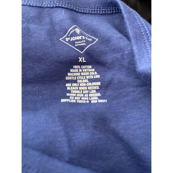 St.‎ John’s Bay Essential Size XL Blue Crewneck Long Sleeve Stretch Cotton New! - Picture 11 of 11
